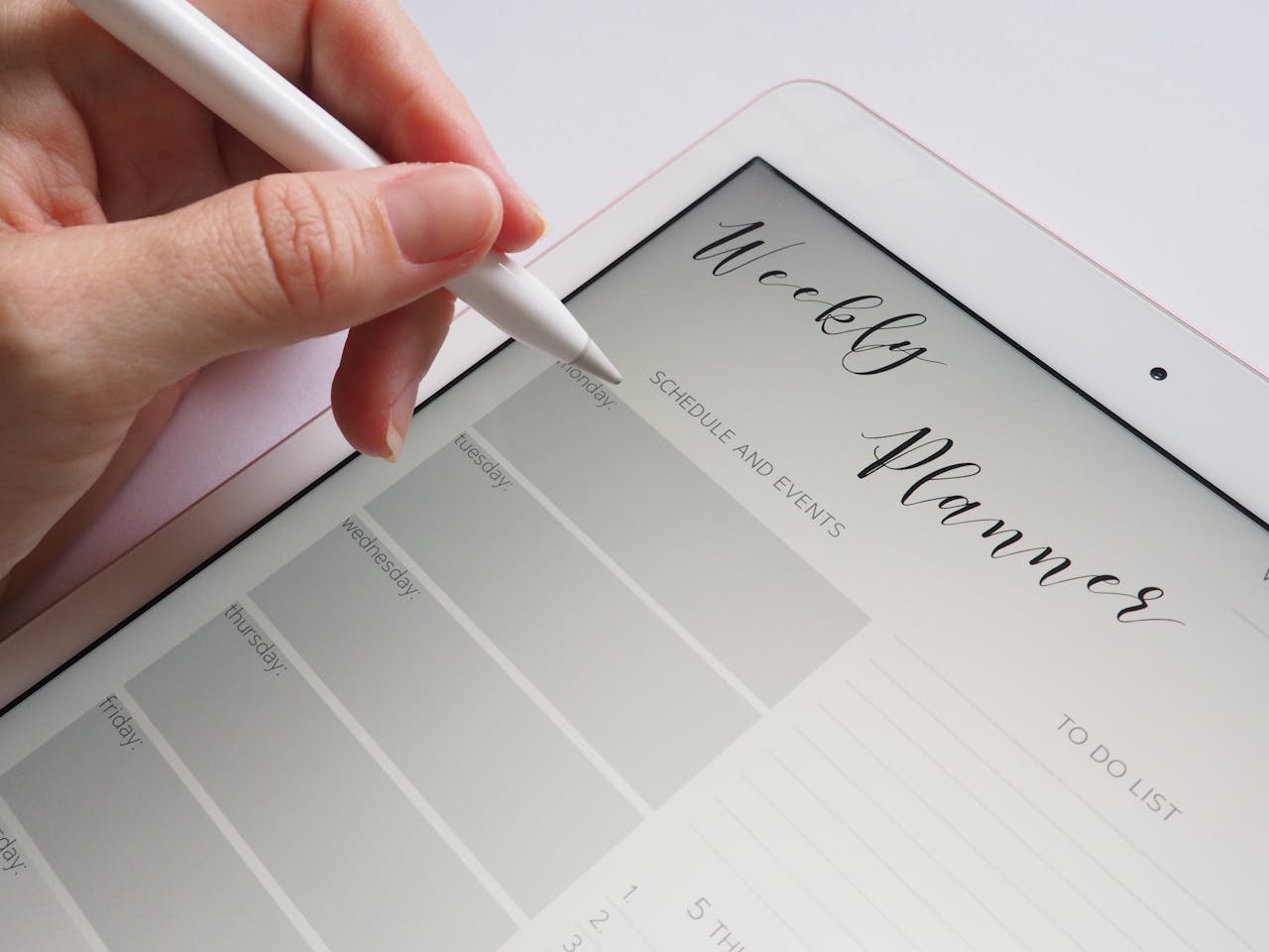 notepad weekly planner